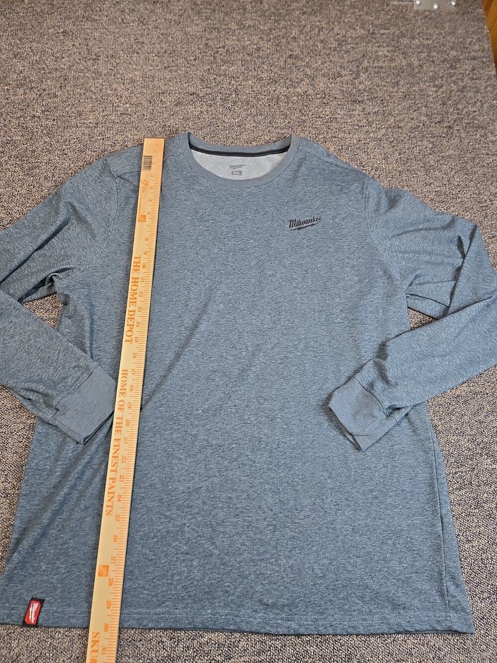 Milwaukee Mens Long Sleeve T Shirt Blue Extra Large